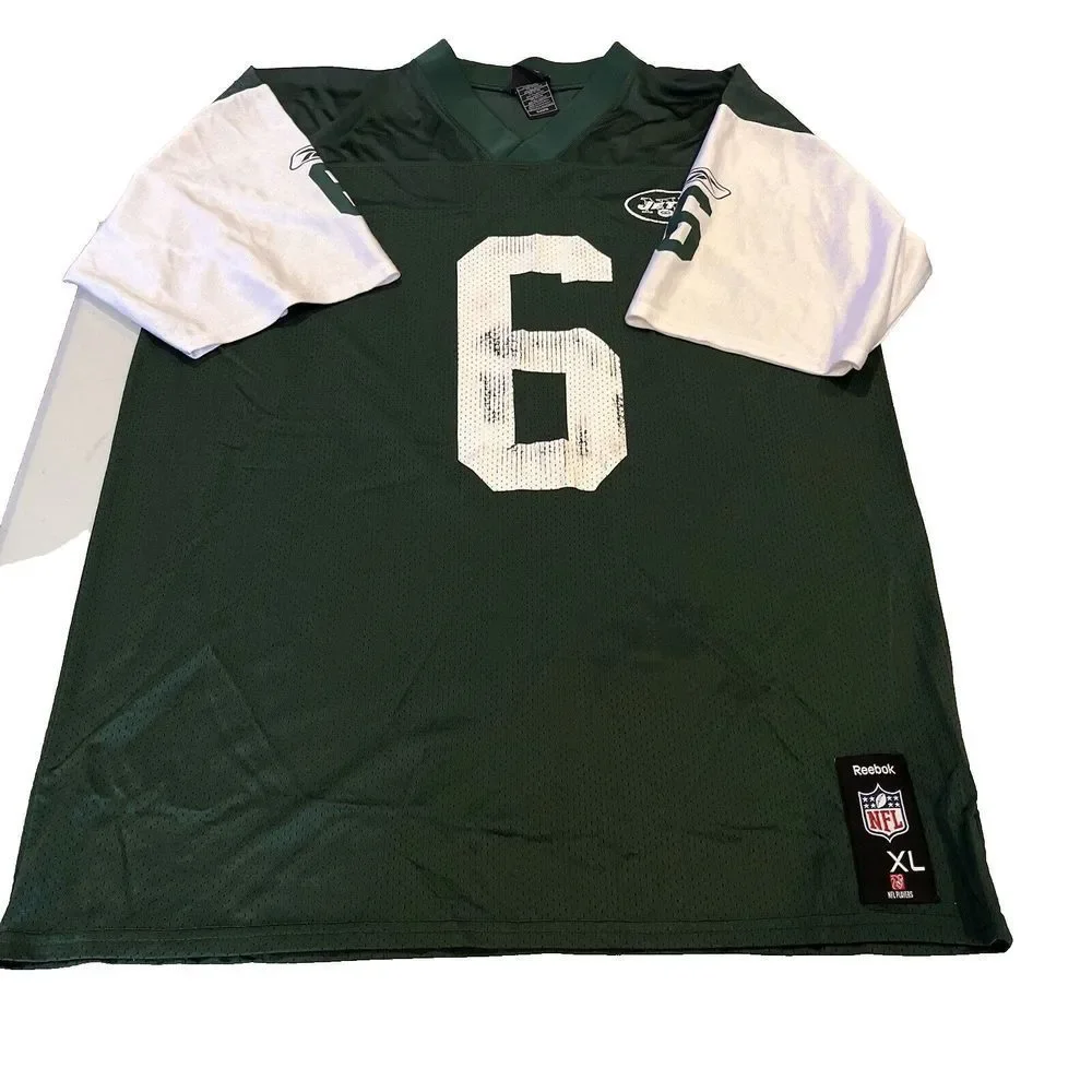 New York Jets Mark Sanchez Reebok Mens Size XL Green Football NFL Jersey‎ Shirt - Picture 2 of 8